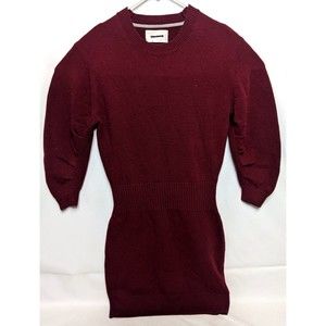 Brochu Walker Burgundy Cashmere Sweater Mini Dress sz S small